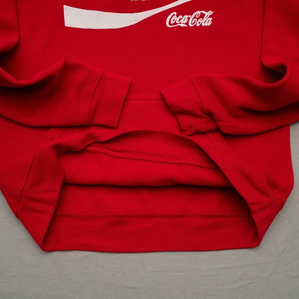 Vintage Red Coca Cola Hebrew Script Logo Hoodie Adult M Bens Sportswear